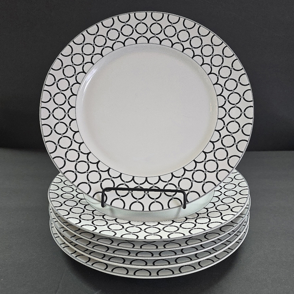 2- Coventry "Black Orion" 10 3/8" Porcelain Dinner Plates (6 available) *SEE